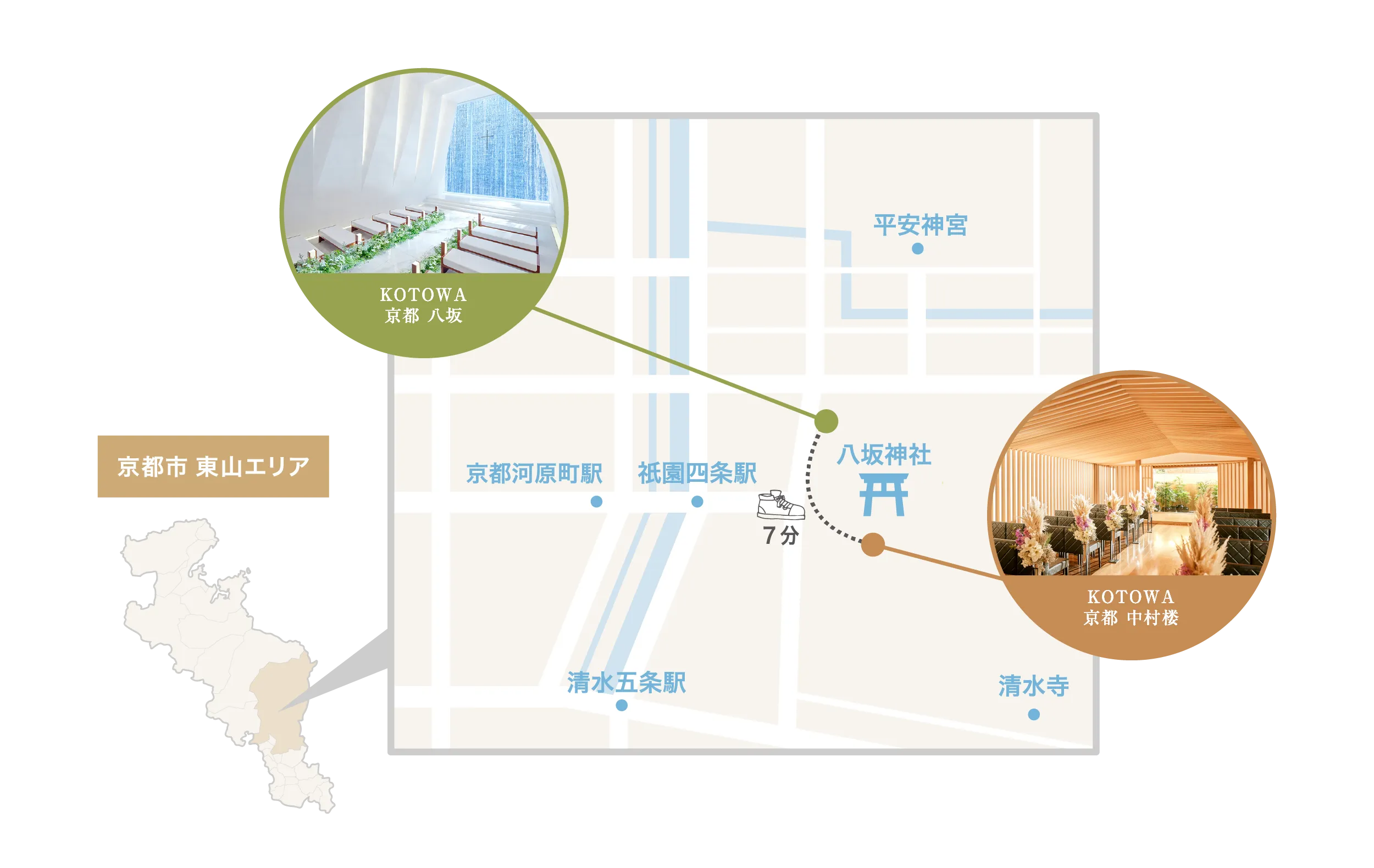 京都2会場の地図