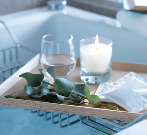 1軒目・AMご来館でオリジナルバスソルトプレゼント