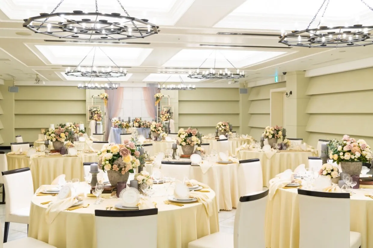 白を基調としたバンケット