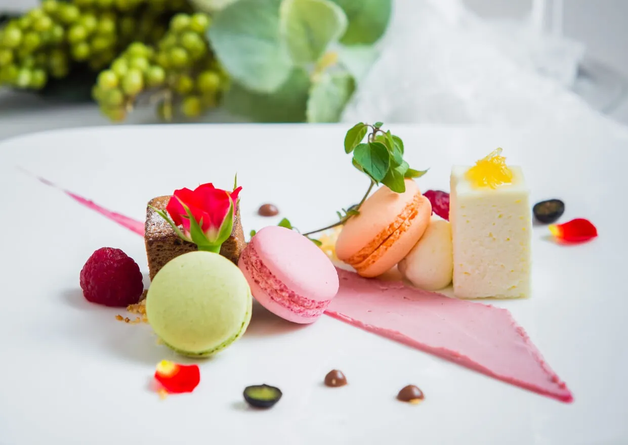 マカロンのデザート